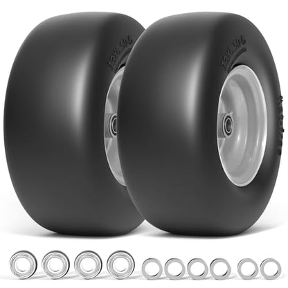 RONPOW 13x6.50-6 Flat Free Zero Turn Lawn Mower Tires, 500lb Load Capacity