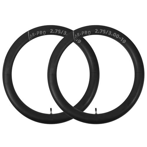 AR-PRO 2-Pack 2.50/3.00-18 Heavy-Duty Motorcycle Inner Tubes, 3mm Butyl Rubber with TR4 Valve Stem, Fits 80/90-18 80/100-18 90/90-18 Tires for Dirt Bike, Enduro, Dual Sport & Off-Road - size: 2.75/3.00-18", TR4 Valve