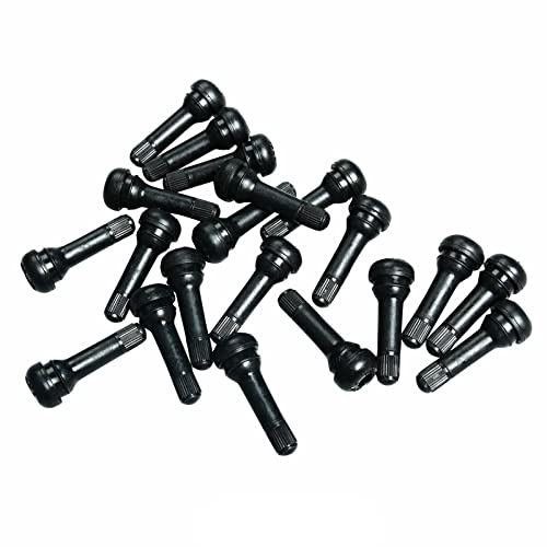 50PCS TR414 Snap-in Tire Wheel Valve Stems Medium Black Rubber Kit - color: 50PCS, size: TR414
