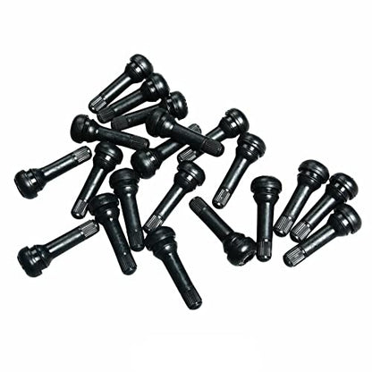 50PCS TR414 Snap-in Tire Wheel Valve Stems Medium Black Rubber Kit - color: 50PCS, size: TR414