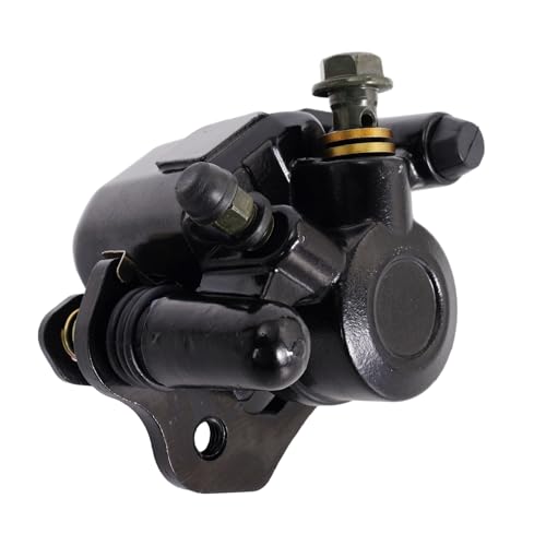 RUTU Rear Brake Caliper for Chinese ATV Quad Go Kart Brake Caliper - color: Black, size: Left exhaust screw