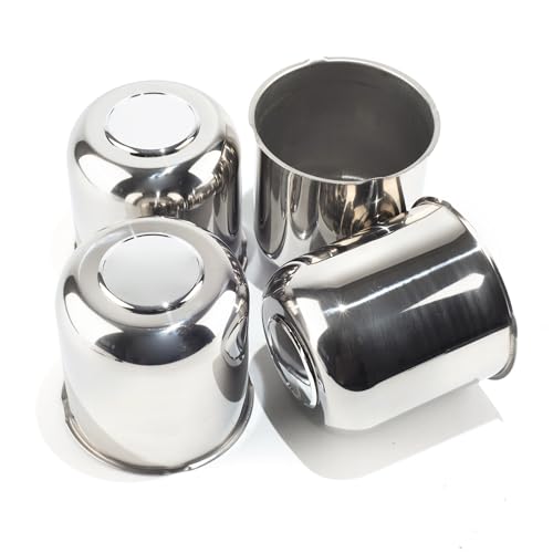 4Pcs 4.25" OD 4.29" H Trailer Wheel Center Caps with Removable Top - color: Mirror Polished, size: 4.25" OD 4.29" H