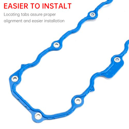 50522 T Engine Valve Cover Gasket fit for Jeep 4.0L Models for 1987-1995 Cherokee, Wrangler, Comanche, Grand Cherokee, Wagoneer, J10, CJ7 Select Models Rubber Gasket Leak-Proof Seal