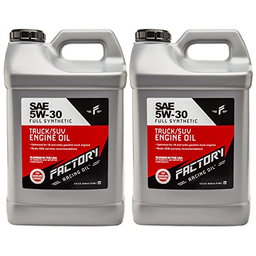 Factory Racing Oil 209906 Twin Pack SAE 5W-30 Full Synthetic Truck/SUV Engine Oil - API SP ILSAC GF-6A - 5 Gallons (2x2.5 Gal bottles) - size: 5 Gallons - 5W-30