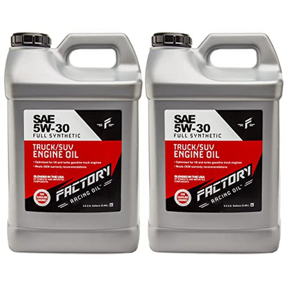 Factory Racing Oil 209906 Twin Pack SAE 5W-30 Full Synthetic Truck/SUV Engine Oil - API SP ILSAC GF-6A - 5 Gallons (2x2.5 Gal bottles) - size: 5 Gallons - 5W-30