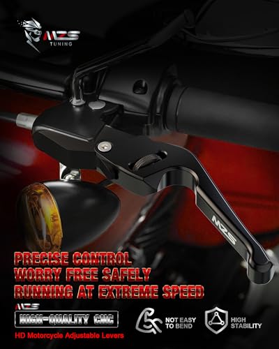 MZS Motorcycle Clutch Brake Levers for Touring/Trike 08-13, Road King 08-16 - size: 2008 to 2013 Touring
