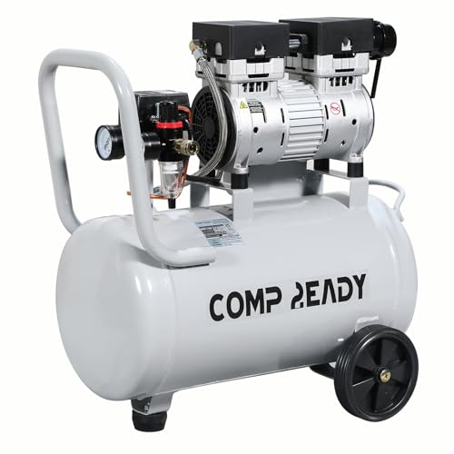 8 Gallon Portable Air Compressor 1HP 2.5 CFM@90PSI 60dB Ultra Quiet Oil Free Air Compressor Ideal for Tire Inflation Pneumatic Tool Spray Painting