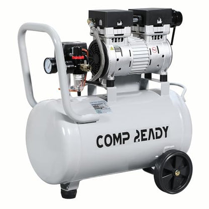 8 Gallon Portable Air Compressor 1HP 2.5 CFM@90PSI 60dB Ultra Quiet Oil Free Air Compressor Ideal for Tire Inflation Pneumatic Tool Spray Painting