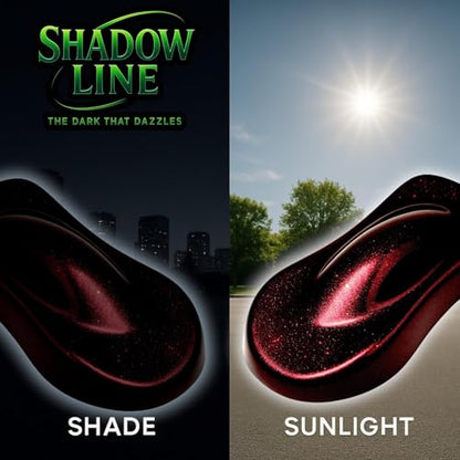 LiME LiNE Shadow LiNE Automotive Basecoat - Changes with Light - Black in the Shadows, Dazzling Metallic Under Light - 2K Clearcoat Topcoat Required (Murdered-Out Red, 1 Quart) - color: Murdered-Out Red, size: 32 Fl Oz (Pack of 1)