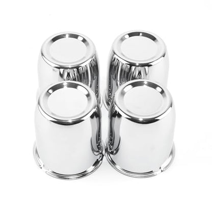 Rtrhinotuning Stainless Steel Push Through Center Caps 3.19" for Trailer Truck Rv Wheel Rims Chrome Trailer Hub Cap 3.6" Hight 4 PCS Wheel Center Caps - color: Chrome, size: 3.19" Center Hole, 3.6" Height