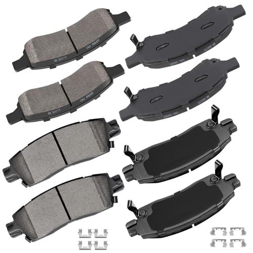 cciyu D1169 D883 Ceramic Front Rear Brake Pads - size: Front[D1169] + Rear[D883]