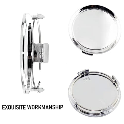 RTrhinoTuning 4 PCS 74mm Wheel Center Caps Compatible with B Class 2006-2015 C Class 2003-2019 SLK Class 2002-2016, OD: 2.91"(74 mm) ID: 2.74"(69.5 mm) Chrome Center Caps for Rims - color: Chrome