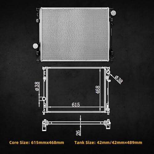 DWVO Complete Radiator Compatible with 2005-2008 Chrysler 300 Dodge Magnum - style: 05-08 300 & 06-08 Charger Magnum
