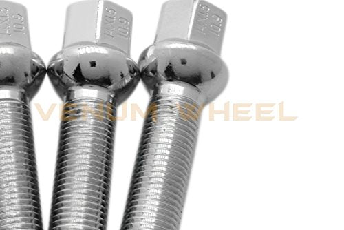 Complete Kit of 12mm Hubcentric Wheel Spacers with Extended Shank 12x1.5 Chrome Lug Bolts