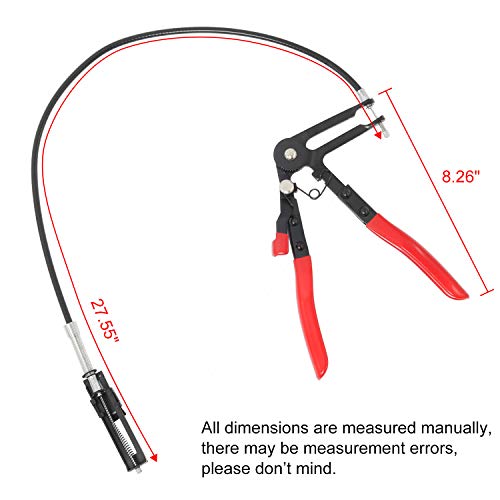 3Pcs Hose Clamp Pliers Kit, Long Reach Wire Spring Hose Clamp Plier Wire Long Clip Removal Tool, 45 Degree Angled Hose Clamp Plier, Flat Band Hose Clamp Plier for Automotive Coolant Radiator