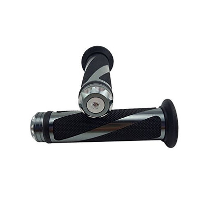 Universal Motorcycle Rubber Gel Handlebar Hand Grips for 7/8" Bar End Handle Bars Sports Bikes - color: Grey