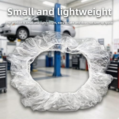 Universal Clear Plastic Steering Wheel Covers, 100 PCS, Disposable