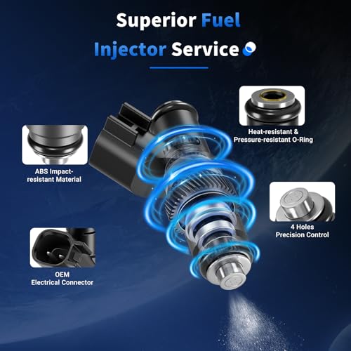 KUTTOEL 4Pcs Fuel Injectors Compatible with Chrysler Dodge