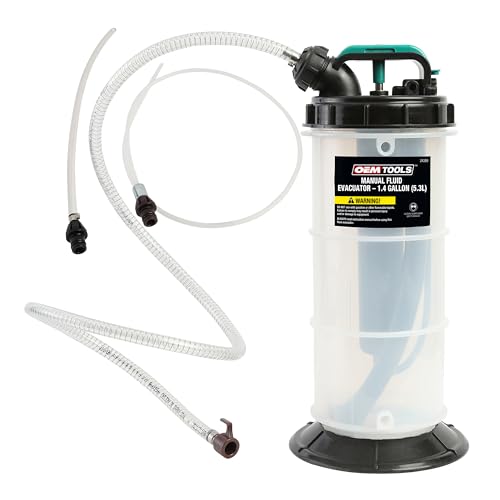 OEMTOOLS 24389 Manual Fluid Extractor Pump, 5.3L Oil Extractor, 5-Foot Hose - size: 5.3 Liter