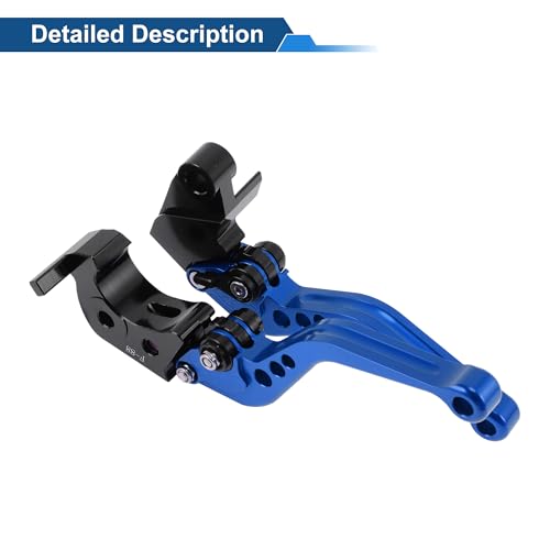 Short Brake Clutch Levers for Kawasaki Z1000SX/NINJA 1000/Tourer 2011-2016 6 Position Adjustable Motorcycle Handlebar Brake Lever Aluminum Alloy Blue - color: Blue