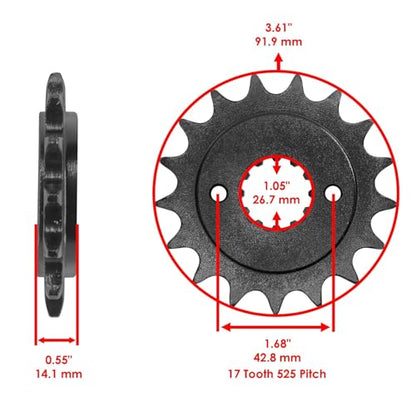 Replacement for Blue Drive Chain and Sprocket Kit for Honda VT750C Shadow Ace 750 1998-2003 Mod-C26C-58839