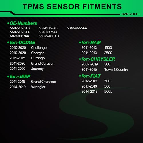 433 MHZ Pre-Programmed TPMS Sensor for:-Dodge Charger Challenger - size: 56029398AB
