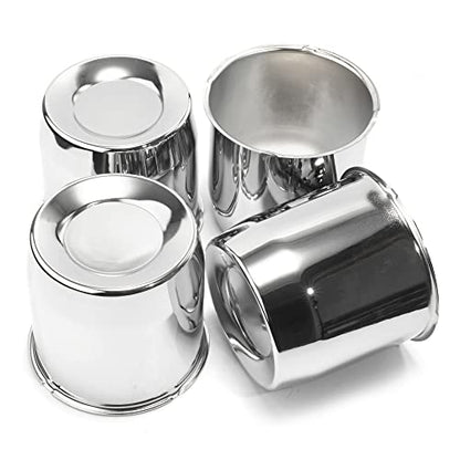 4Pcs 5.15" OD 4.92" H Push Through Trailer Wheel Center Cap for Rim - color: Chrome, size: 5.12" Hub 4.92" H