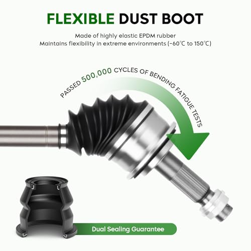 2PCs Front CV Axle Shaft Assembly for 2007-2017, 2.5L 3.6L
