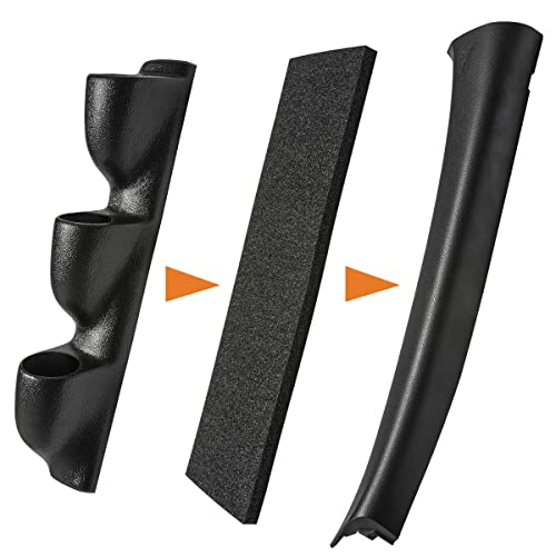 GlowShift Universal RHD Black Triple Pillar Gauge Pod Holder