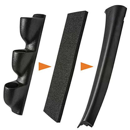 GlowShift Universal RHD Black Triple Pillar Gauge Pod Holder