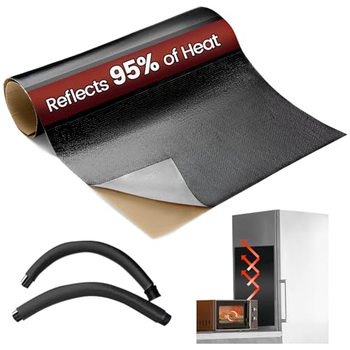 Aluminum Adhesive Heat Shield Wrap for Automotive, 40x24 in, Black - color: Black, size: 40" x 24"