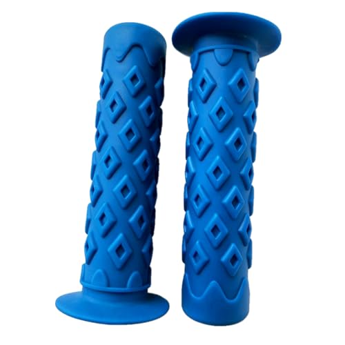 Bike Grips Bicycle Handlebar End Grips Replacement Handle Bar Grips Non-Slip Soft Rubber Protector for Mountain Bike Tricycle Wheel Chair - color: BLUE