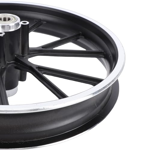 Sorandy 2.50 10 Dirt Bike 10 Inch Wheel Hub, Widened Aluminum Alloy Rim, Enhanced Traction Design Replacement for Mini Pocket Bike Electric 49-50ml Dirt Bike (Rear Wheel)