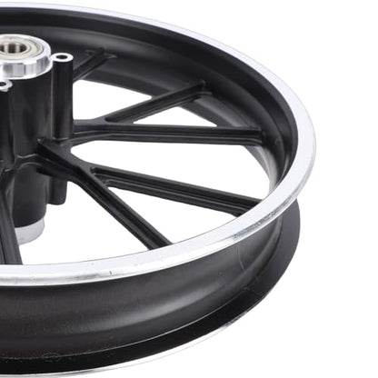 Sorandy 2.50 10 Dirt Bike 10 Inch Wheel Hub, Widened Aluminum Alloy Rim, Enhanced Traction Design Replacement for Mini Pocket Bike Electric 49-50ml Dirt Bike (Rear Wheel)