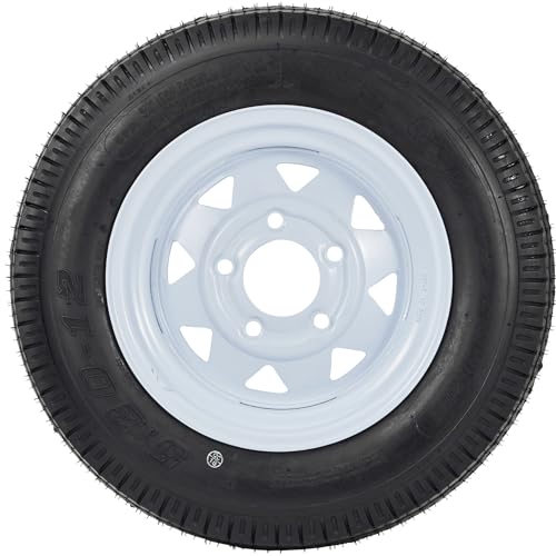 5.30-12 5.30x12 530-12 5.30-12 Trailer Tires with 12 in Rims, 5 Lug on 4.5", Load Range C, 6PR (530 12 with 5 lug) - size: 5.30-12, style: 5 lug on 4.5"