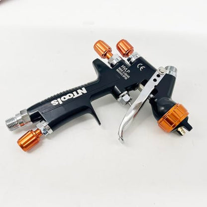 Touch-Up Mini Air Spray Gun, 1.0mm Stainless Steel Nozzle, 250ml Capacity, HVLP Auto Paint Sprayer for Cars and Furniture (Black, 1.0mm Nozzle) - color: BLACK, size: 1.0mm Nozzle