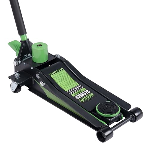 Heavy Duty 3-Ton (6600 lbs) Low Profile Steel Racing & Off-Road Hydraulic Car Floor Jack with Dual Piston Quick Lift Pump, Foot Pedal, Extension Adapter for Cars, SUVs & Trucks Repair - size: 3 Ton with Extension