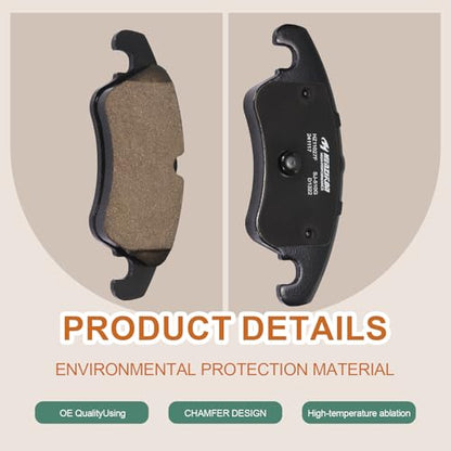 D1818 Front Ceramic Brake Pads Kit Fit For Audi A4 2009-2016, For A4 Quattro 2009-2016, For A4 allroad 2013-2016, For A5 2008-2016, For A5 Quattro 2008-2017, For A6 2012-2016 - style: HZ1322