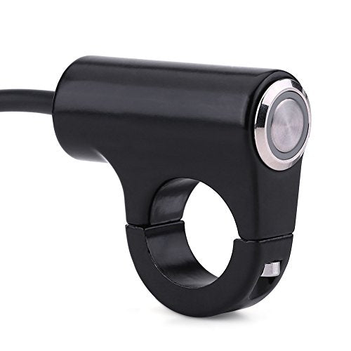 7/8" 22mm Handlebar Control Push Button Switch, Weatherproof Aluminum Alloy Motorcycle Handlebar Mount Switch Button Headlight Brake Fog Lights ON/Off(Automatic Return Button) - size: Automatic Return Button