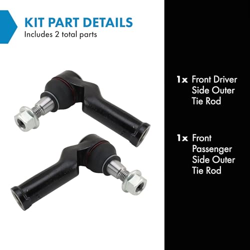 TRQ Outer Left and Right Tie Rod Set 2 Piece - style: PSA17667