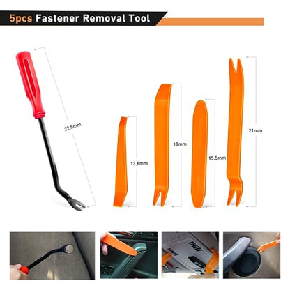 GOOACC 935Pcs Car Push Retainer Clips & Auto Fasteners Assortment - color: 830Pcs Clips + Remover