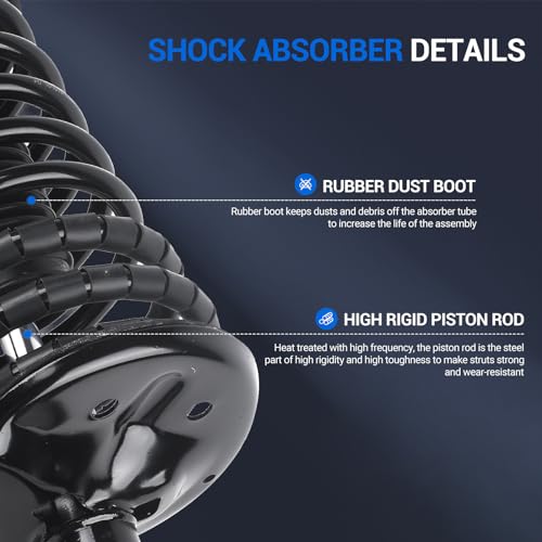 Autoround 171493 171492 Rear Complete Strut & Coil Spring Assembly Shock Absorber Compatible with Toyota Camry Lexus ES300 2002 2003