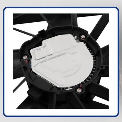 Radiator Cooling Fan Replacement for 23123633 23123634 Replacement for Silverado 1500 2015-2019 Replacement for Sierra 1500 2015-2019