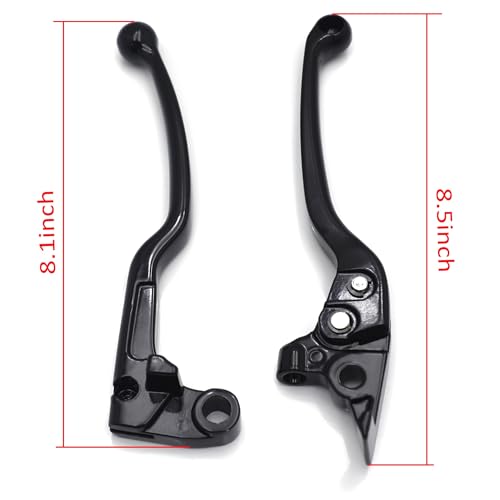 SKULL PIVOT- Black Motorcycle Brake Clutch Levers Adjustable Replacement Compatible with FZ6 FZ8 FZ07| 09 FJ09 MT07| 09 XSR700 900 - color: Black