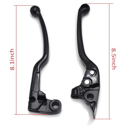 SKULL PIVOT- Black Motorcycle Brake Clutch Levers Adjustable Replacement Compatible with FZ6 FZ8 FZ07| 09 FJ09 MT07| 09 XSR700 900 - color: Black