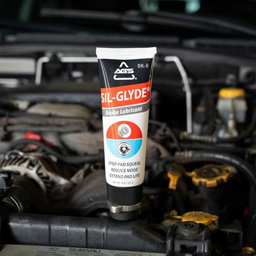 AGS Automotive Solutions SIL-Glyde Brake Lubricant – 8 oz Tube, Heat Resistant, Rust & Corrosion Protection, Moisture-Proof Brake Grease - size: 8oz