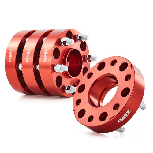 OMT 6x5.5 Wheel Spacers with 78.1mm Center Hub Bore, Set of 4 - color: Red, size: 6x5.5" Hubcentric