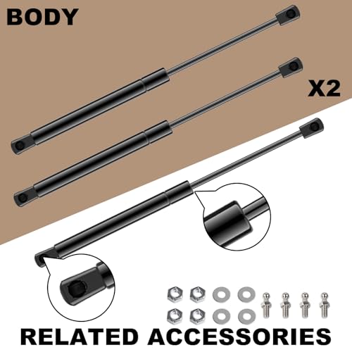 Gas Struts 15 Inch 67Lb/300N Shock with Brackets, RV Bed Storage Door Lift Kit, Gas Struts for Heavy Lid Duty Springs (Fit 56lb-78lb Lid), 2pcs (1pair) - size: 15Inch/67 Lbs