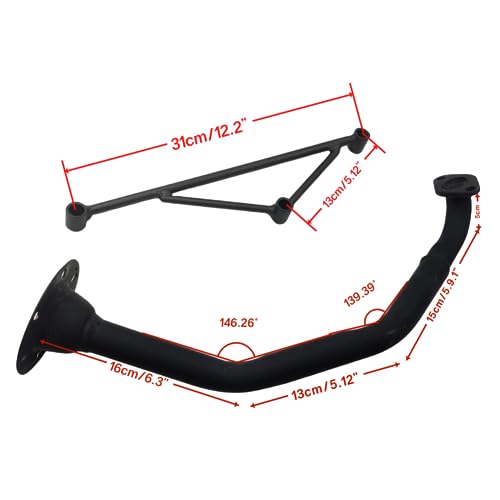RED Muffler Exhaust Pipe System for GY6150CC Scooters Stroke Engine
