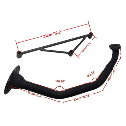 RED Muffler Exhaust Pipe System for GY6150CC Scooters Stroke Engine